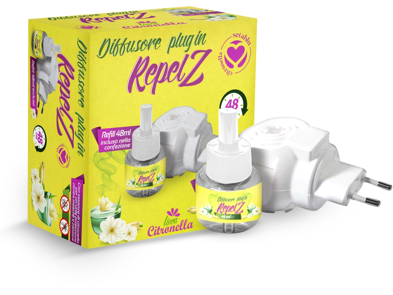 DIFFUSORE PLUG-IN CITRONELLA C/REFILL 48ML 03420