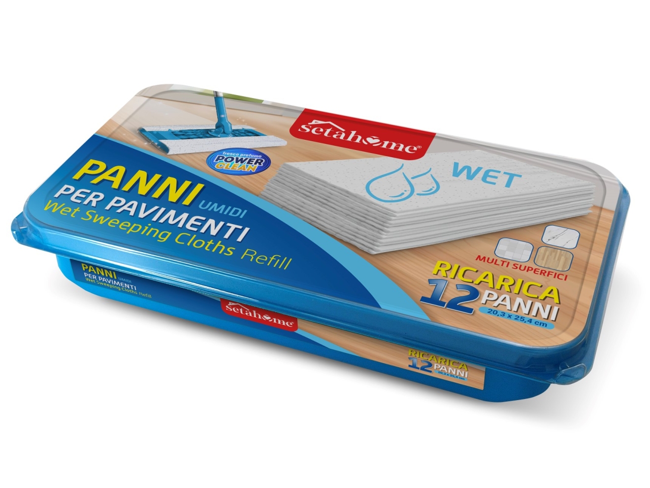 PANNI UMIDIFICATI PER PAVIM.12PZ 20,3X25,4CM 03243