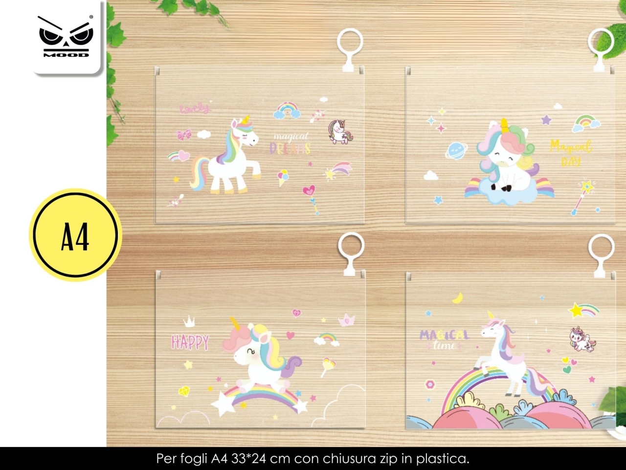 BUSTA TRASPARENTE UNICORN MIS L ST7101