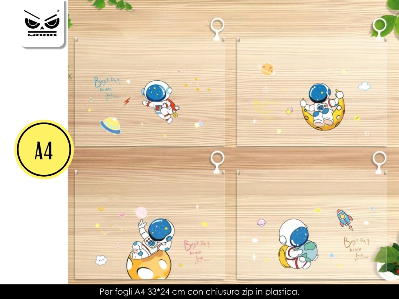 BUSTA TRASPARENTE ASTRONAUTA MIS L ST7103