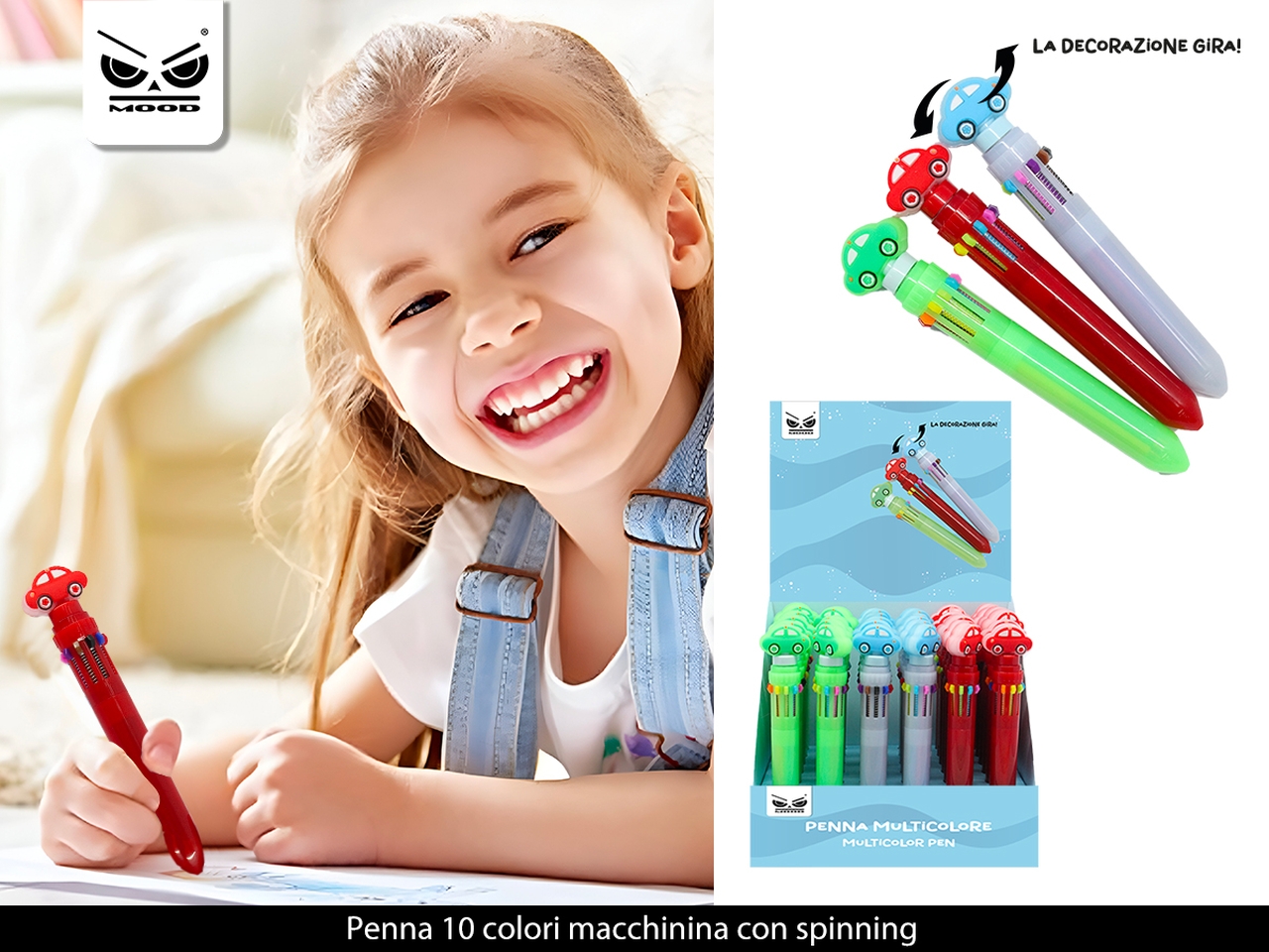 PENNA 10 COLORI MACCHININA CON SPINNING ST7402