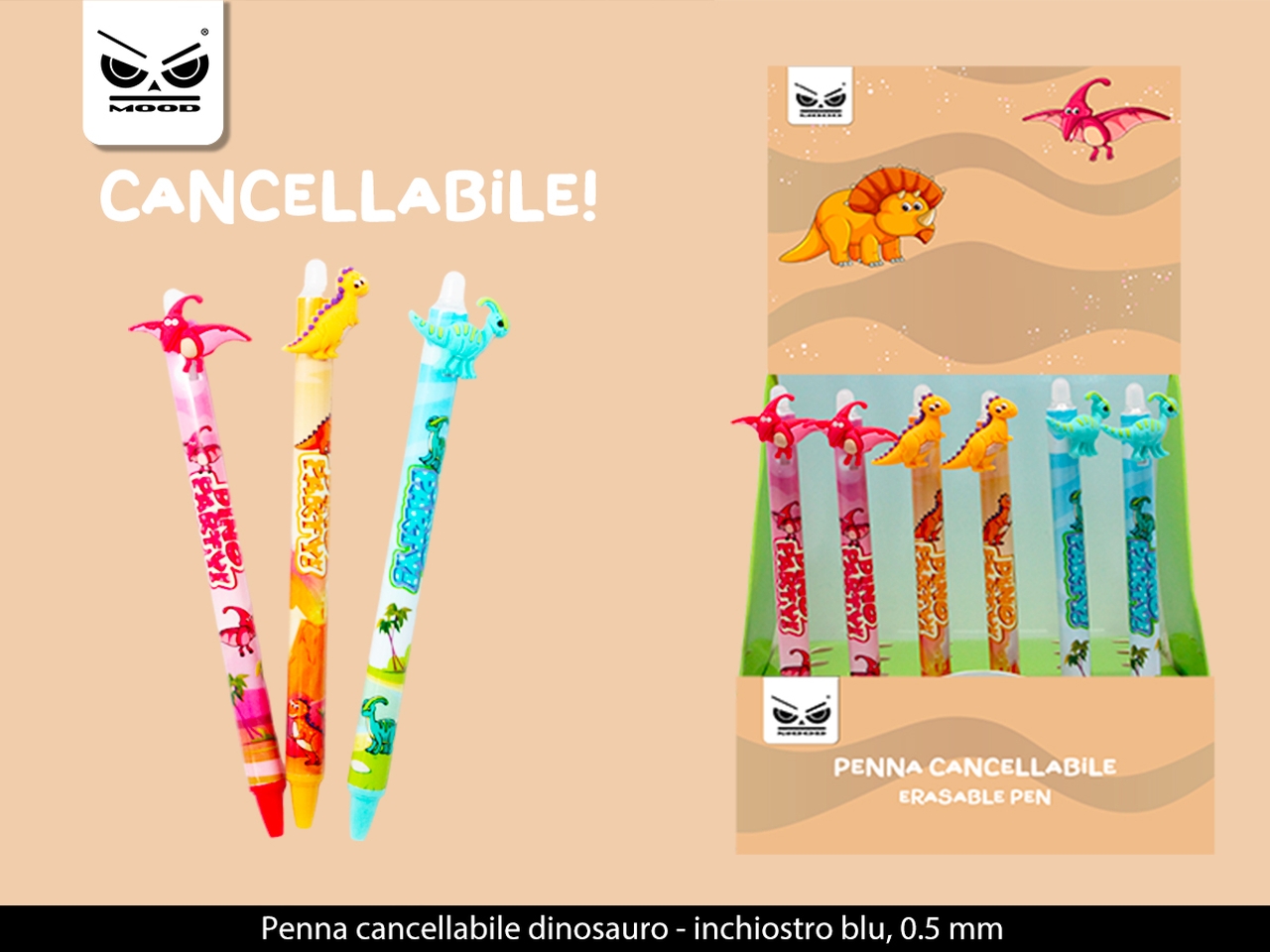 PENNA CANCELLABILE DINOSAURO ST7409