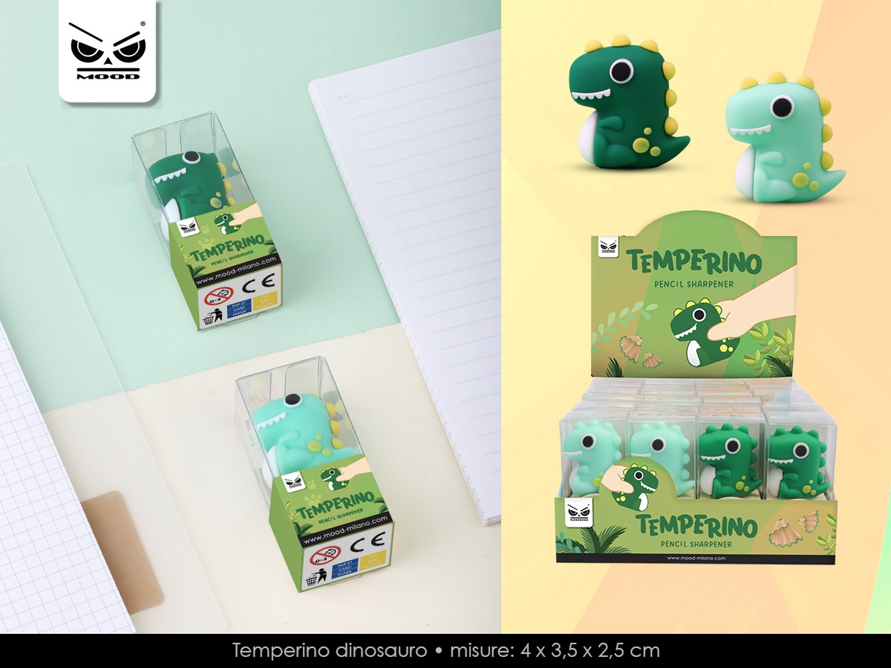 DINOSAURO TEMPERINO CON CONTENITORE ST7695 DINOSAURO TEMPERINO CON CONTENITORE ST7695