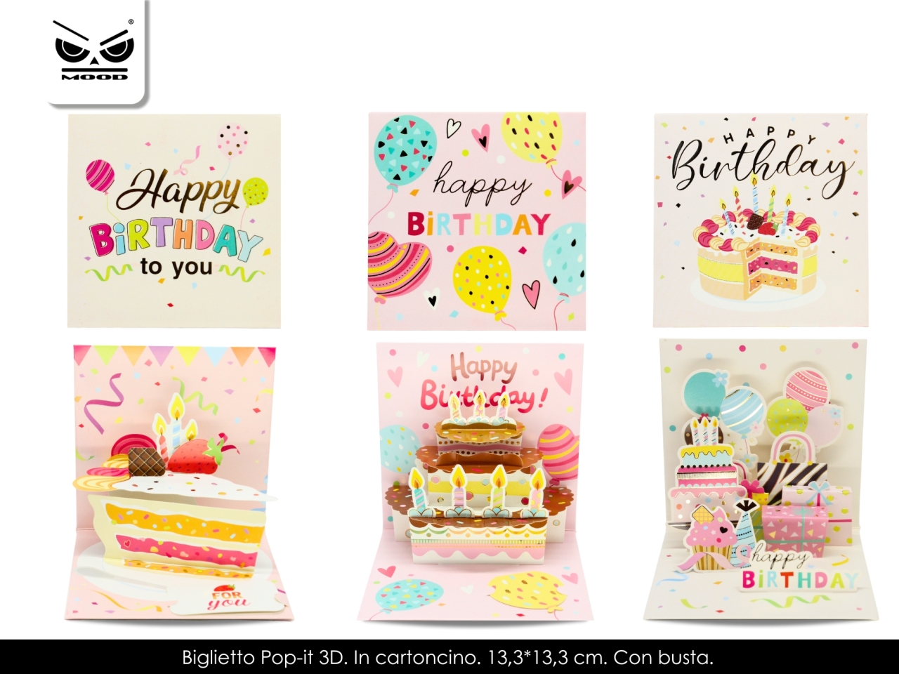 BIGLIETTI POP IT 3D HAPPY BIRTHDAY QUADRATO ST7087 BIGLIETTI POP IT 3D HAPPY BIRTHDAY QUADRATO ST7087
