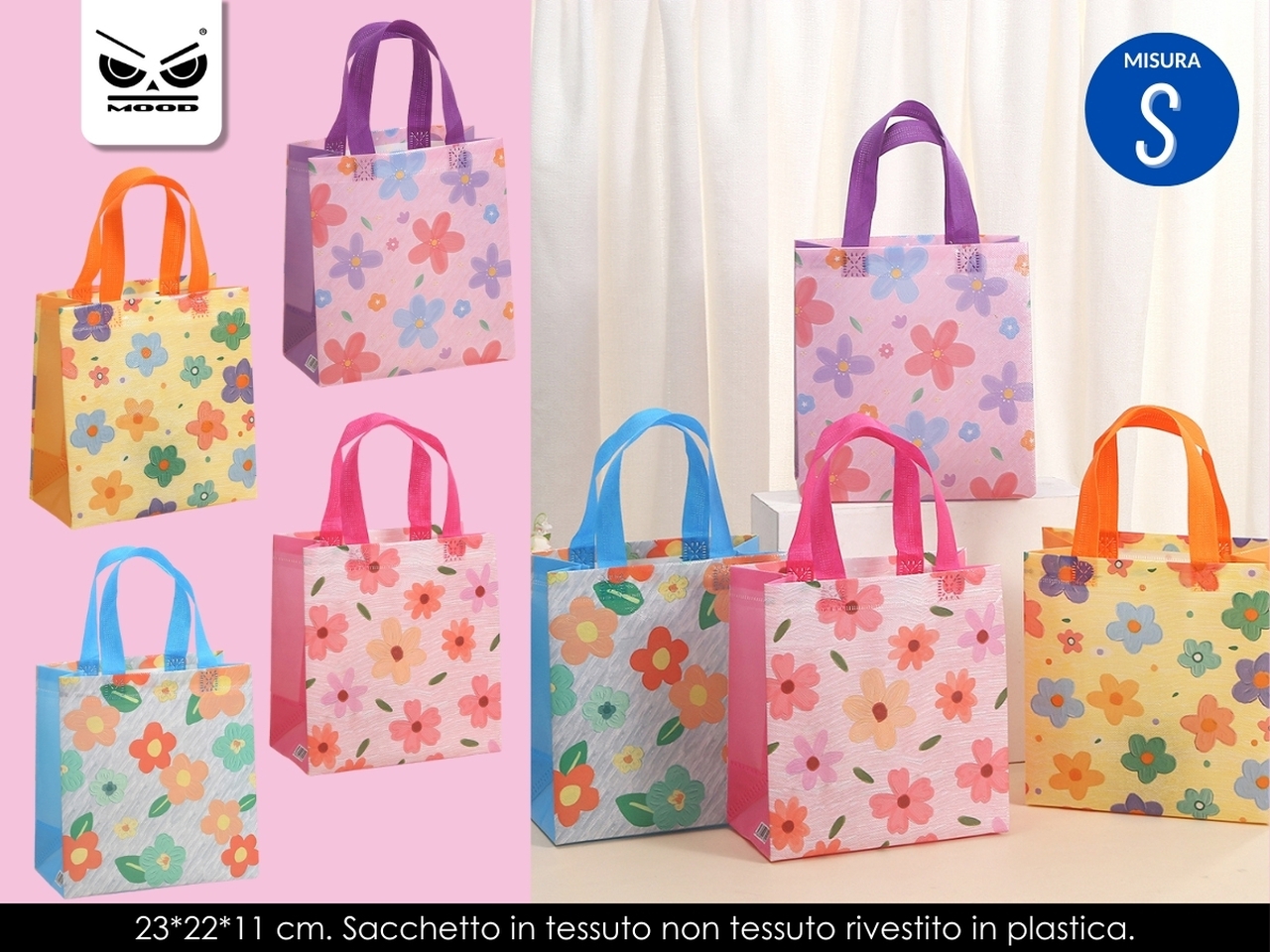 SACCHETTO IN TESSUTO FIORI MISURA SMALL ST7820 SACCHETTO IN TESSUTO FIORI MISURA SMALL ST7820