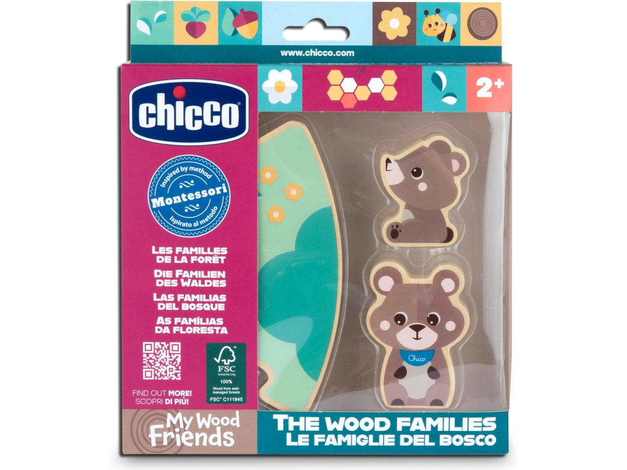 CHICCO GIOCO LEGNO SET 2 ORSETTI PAPA’ 12208300000