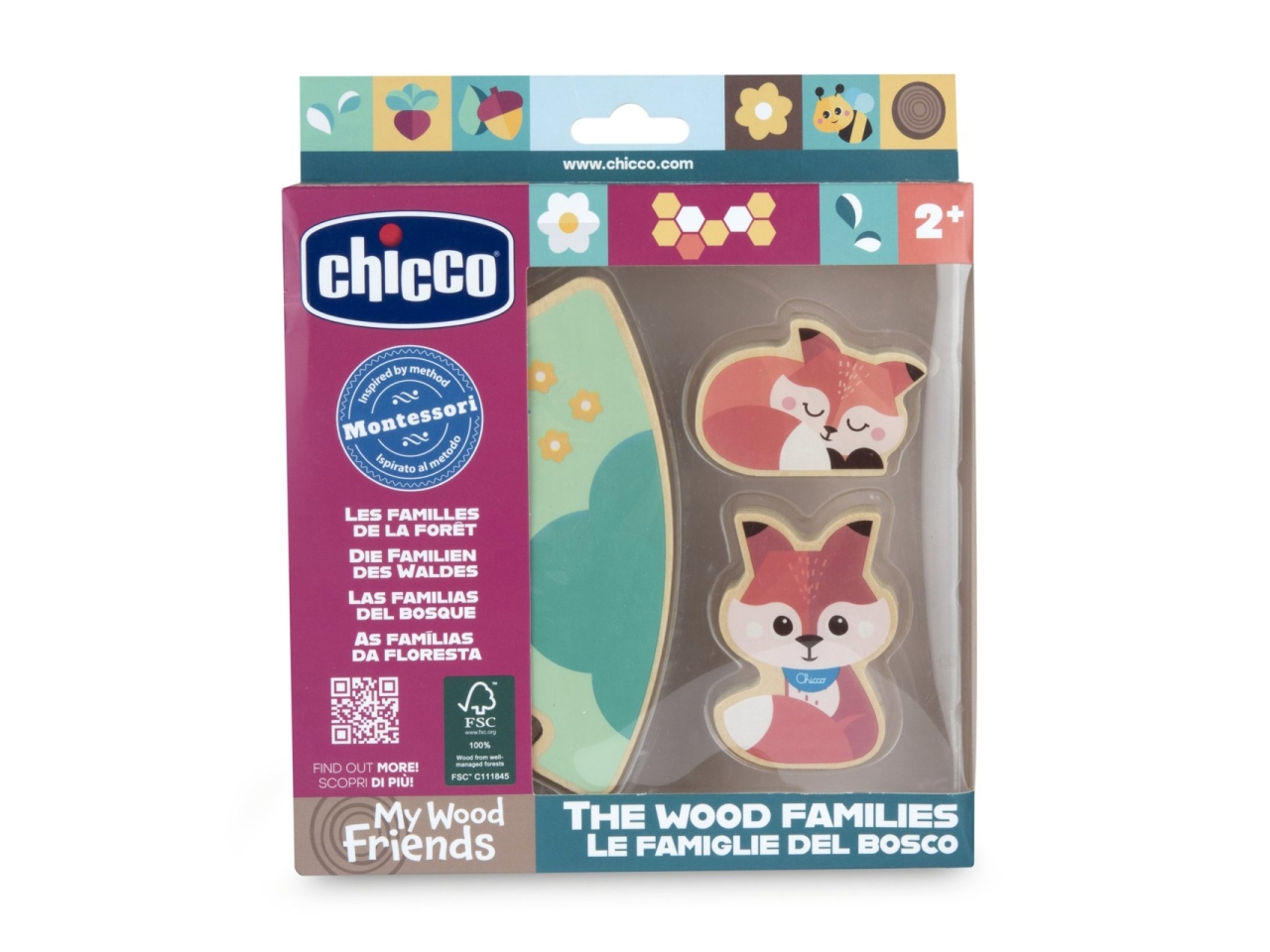 CHICCO GIOCO LEGNO SET 2 VOLPI PAPÀ 12208500000