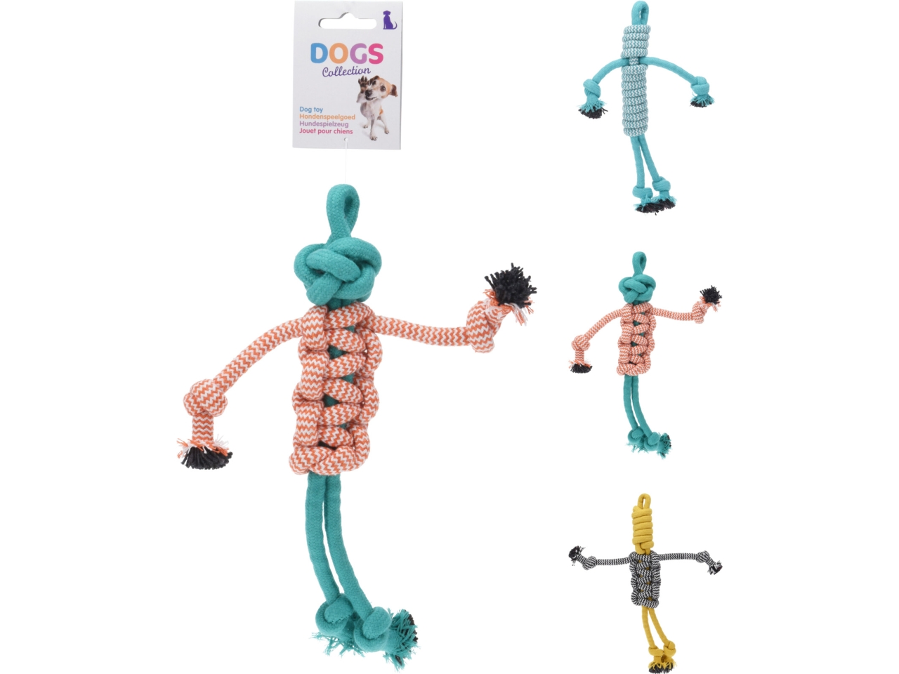 GIOCO CANI CORDA COTONE 32CM 3 ASS. 491013850