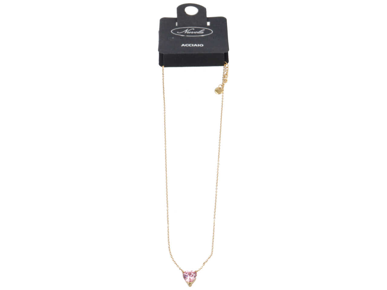 GIROCOLLO CON CUORE CRISTALLO ROSA ORO NJN120RG GIROCOLLO CON CUORE CRISTALLO ROSA ORO NJN120RG