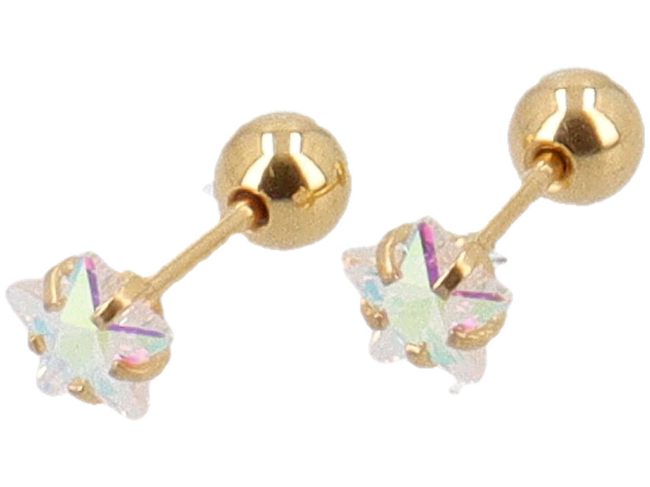 ORECCHINO PIERCING STELLA AB CRYSTAL ORO DPR111G