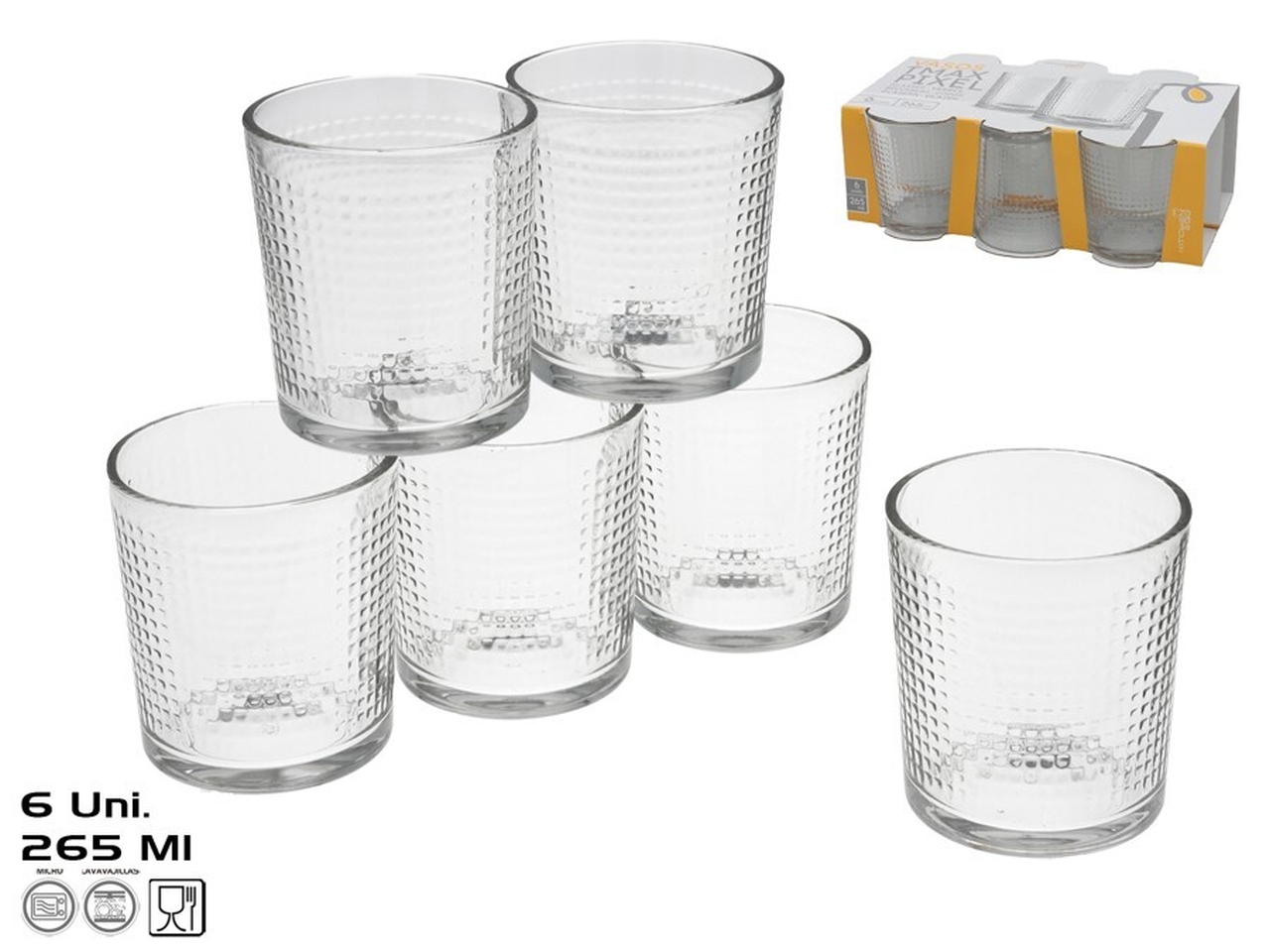 BICCHIERI TMAX PIXEL 6PZ 265 ML