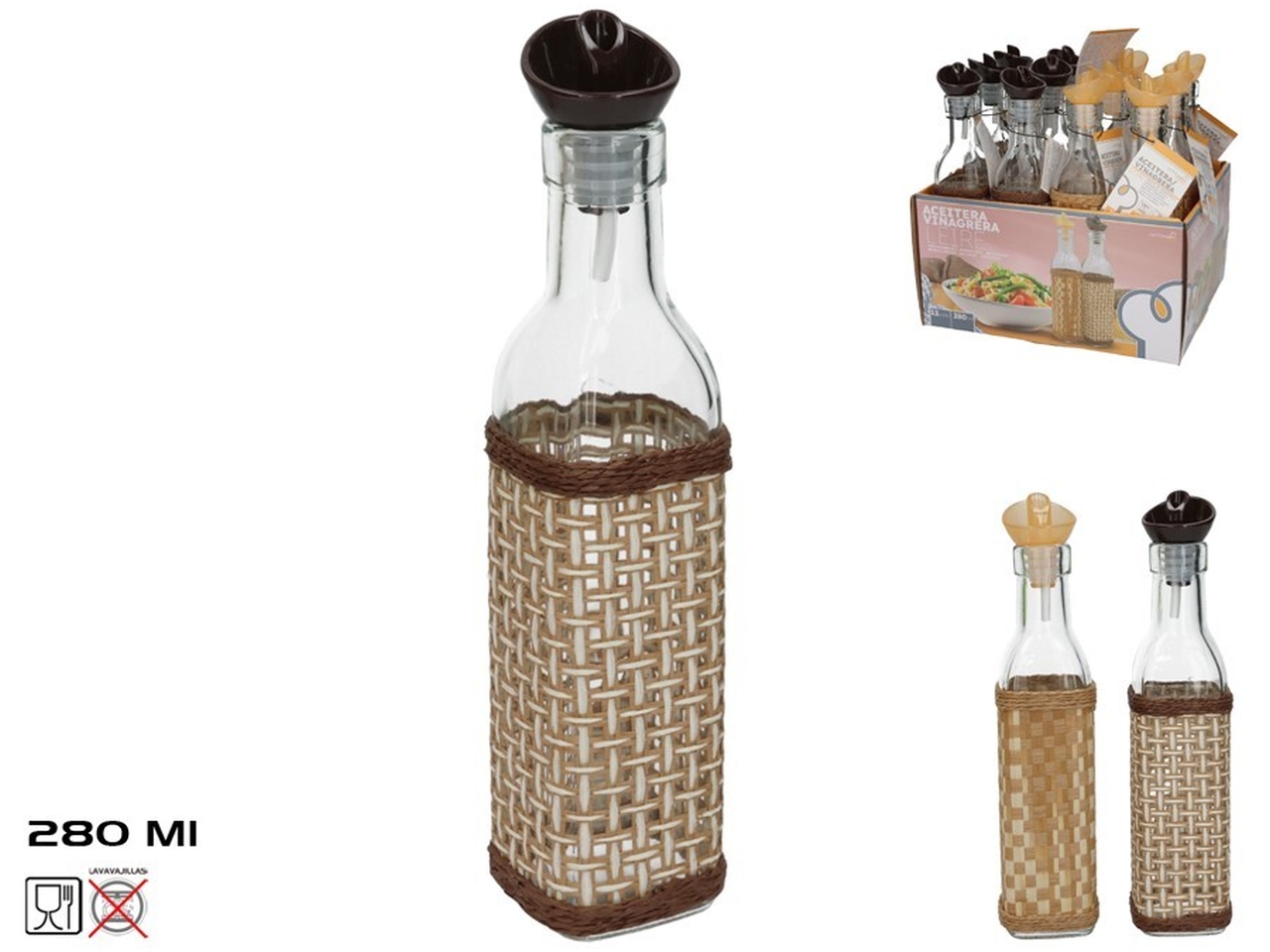 BOTTIGLIA LEIRE ACETO/OLIO IN VETRO ASS. 280ML