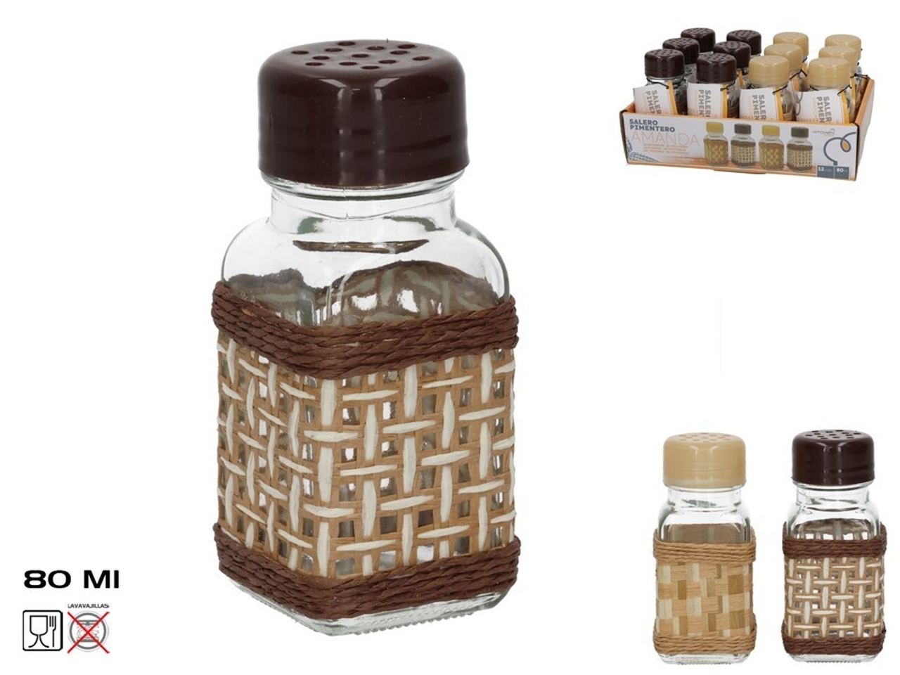 SALIERA IN VETRO ASS. 80ML SALIERA IN VETRO ASS. 80ML