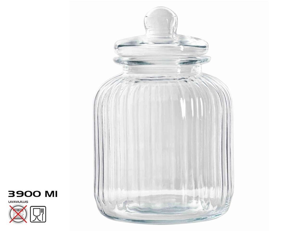 GRETA BARATTOLO IN VETRO CON COPERCHIO 3,9L