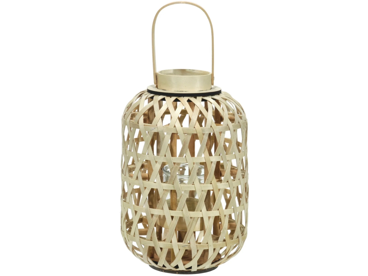 LANTERNA PORTACANDELA D.26XH.38CM LEGNO 568230