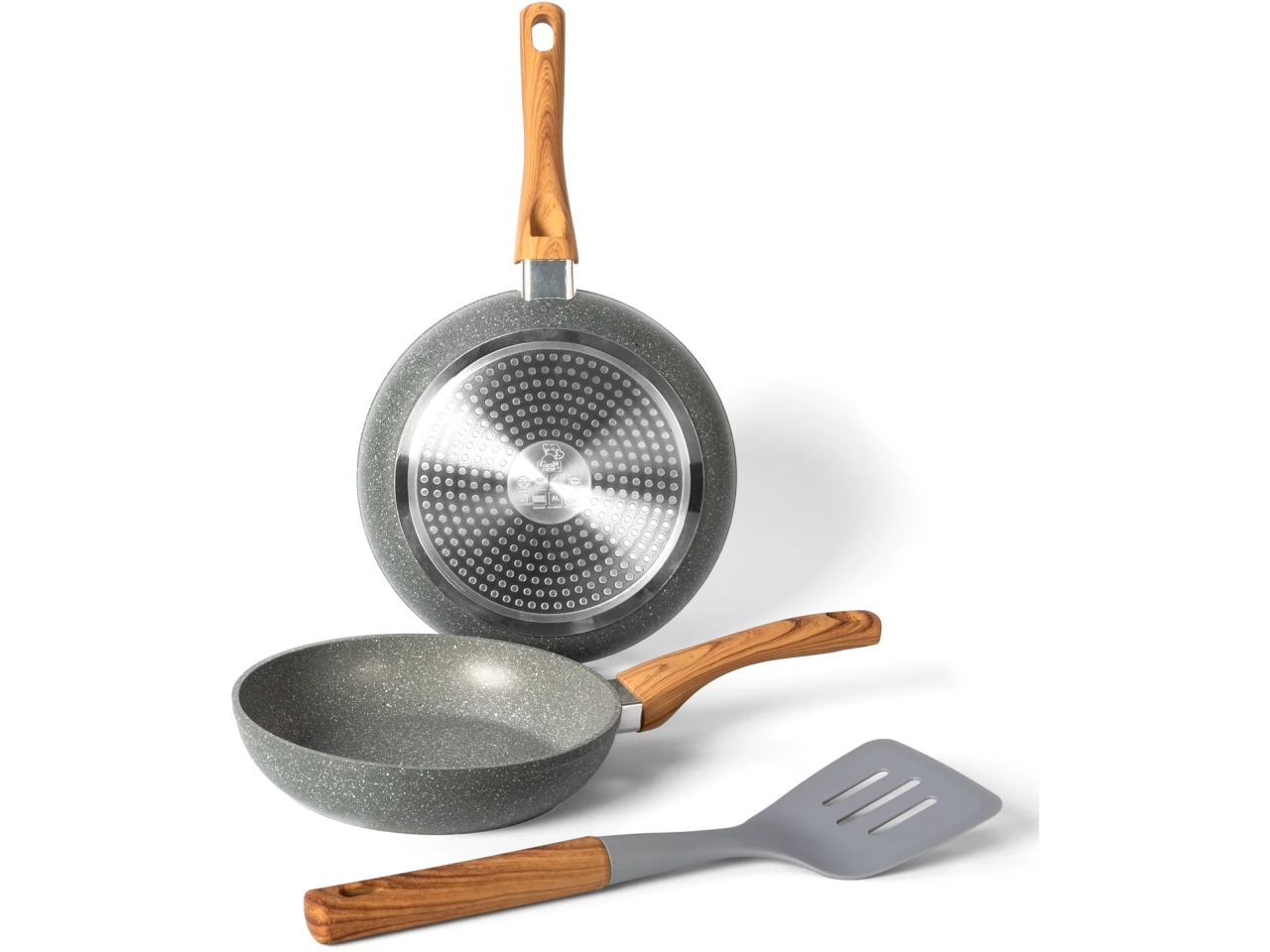 SET 2 PADELLE WOODLINE 20/24CM CON SPATOLA 572503 SET 2 PADELLE WOODLINE 20/24CM CON SPATOLA 572503