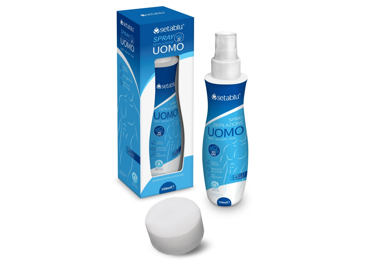 SPRAY DEPILAZIONE UOMO PELLI NORMALI 150ML 03610