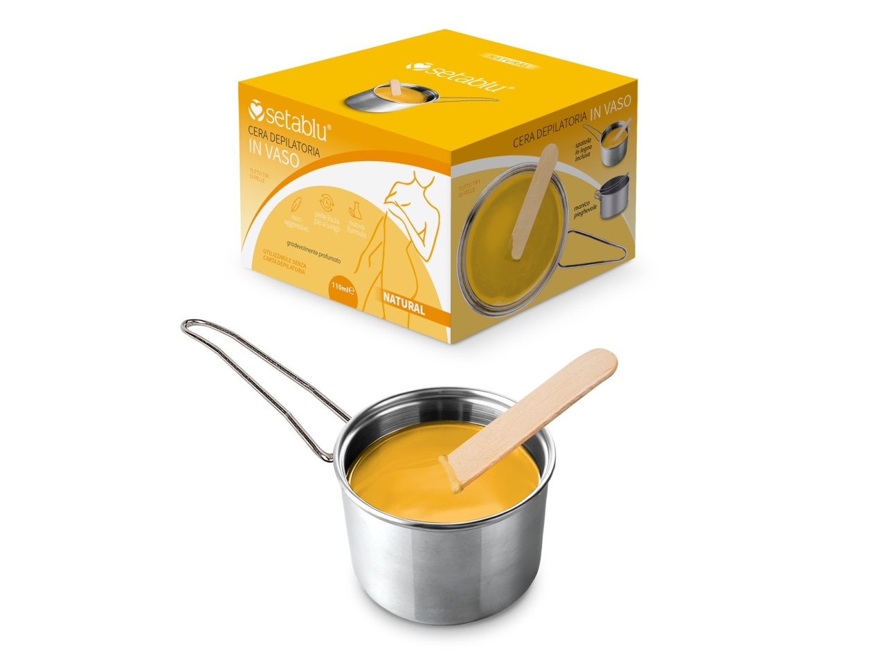 CERA DEPILATORIA IN VASO 110M NATURAL 03606