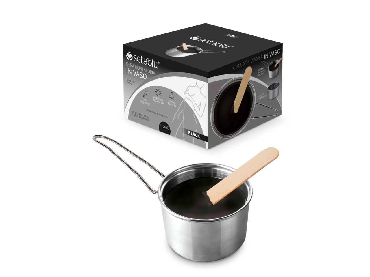 CERA DEPILATORIA IN VASO 110M BLACK 03607