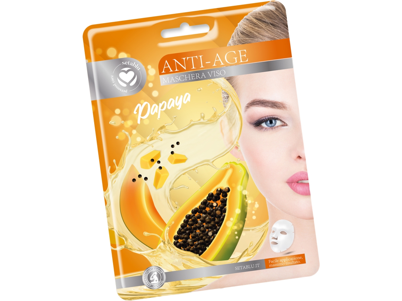 MASCHERA VISO PAPAYA IN TESSUTO 40822