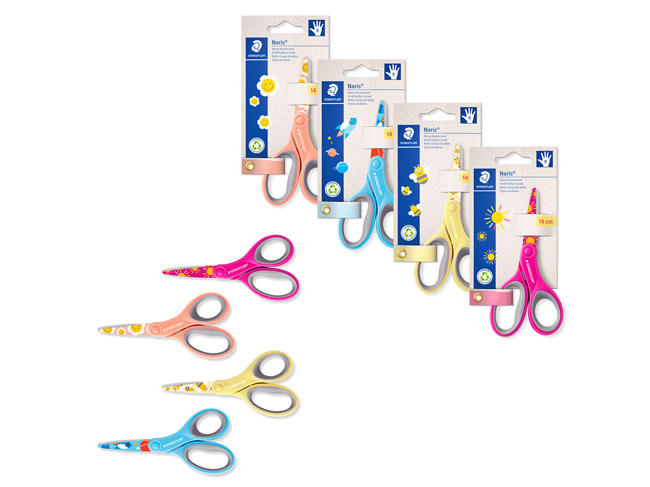 FORBICI NORIS PUNTE ARROTOND. 14CM ASS. 965 14P BK
