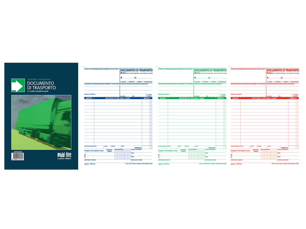 DOCUMENTO DI TRASPORTO 3COPIE21,5X14,8CM 2607CD330