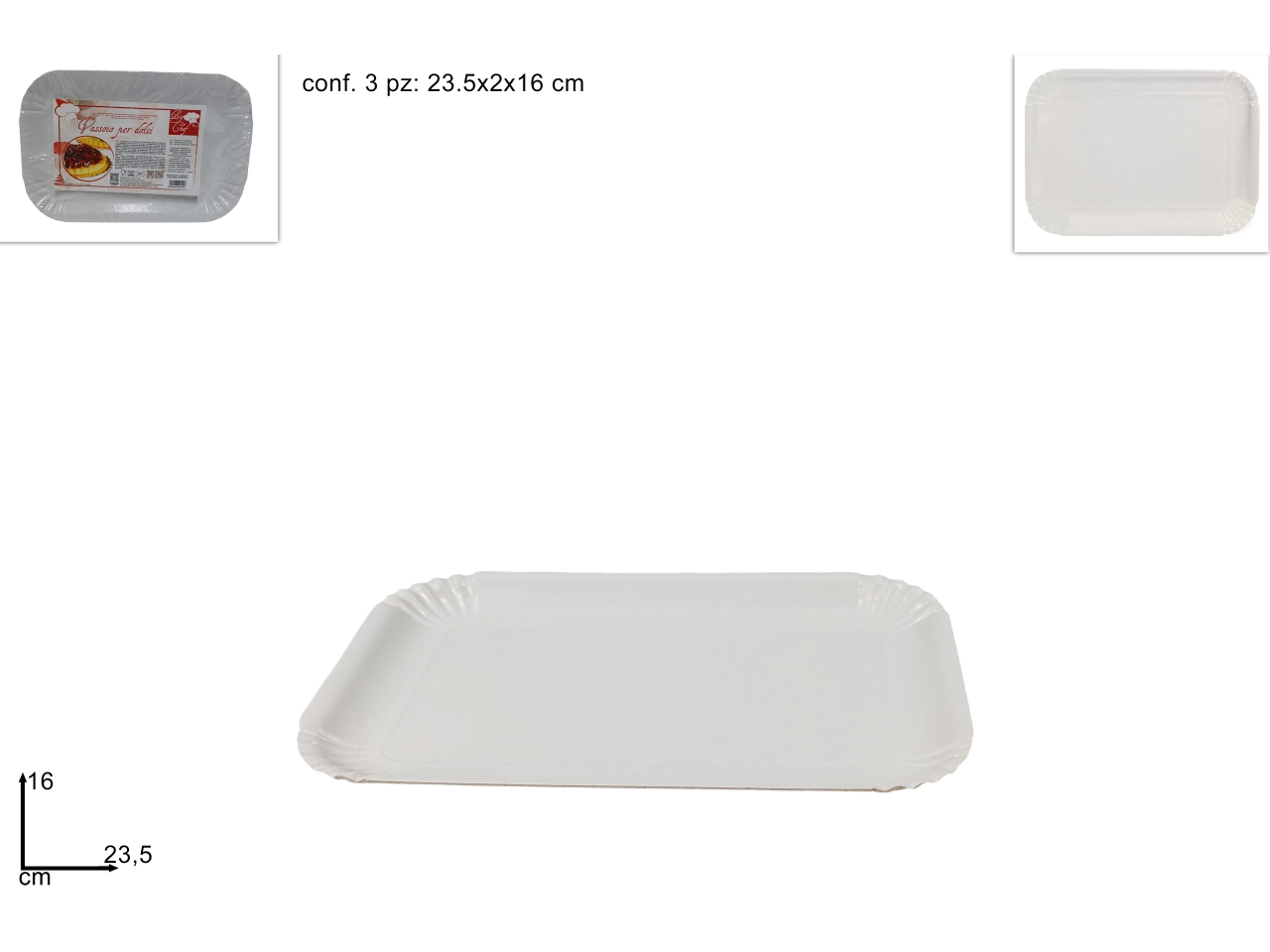 VASSOI BIANCHI 16×23,5CM SET 3PZ DEV22004131
