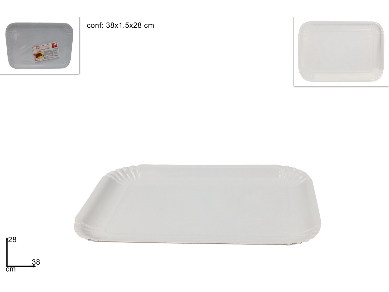VASSOIO BIANCO 28x38CM DEV22004151