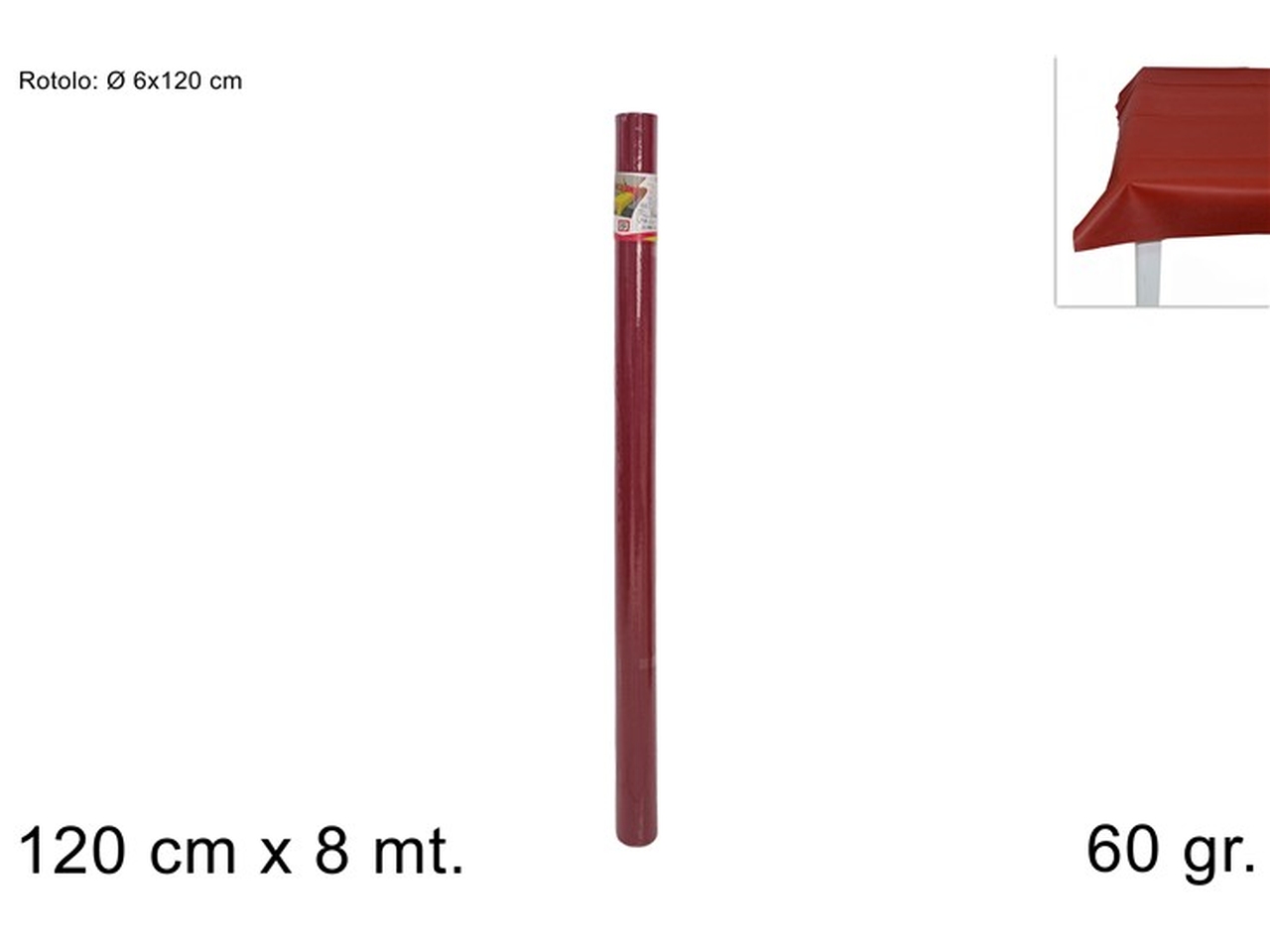 TOVAGLIA ROT.TNT 120cmx8mt 60GR BORDEAUX