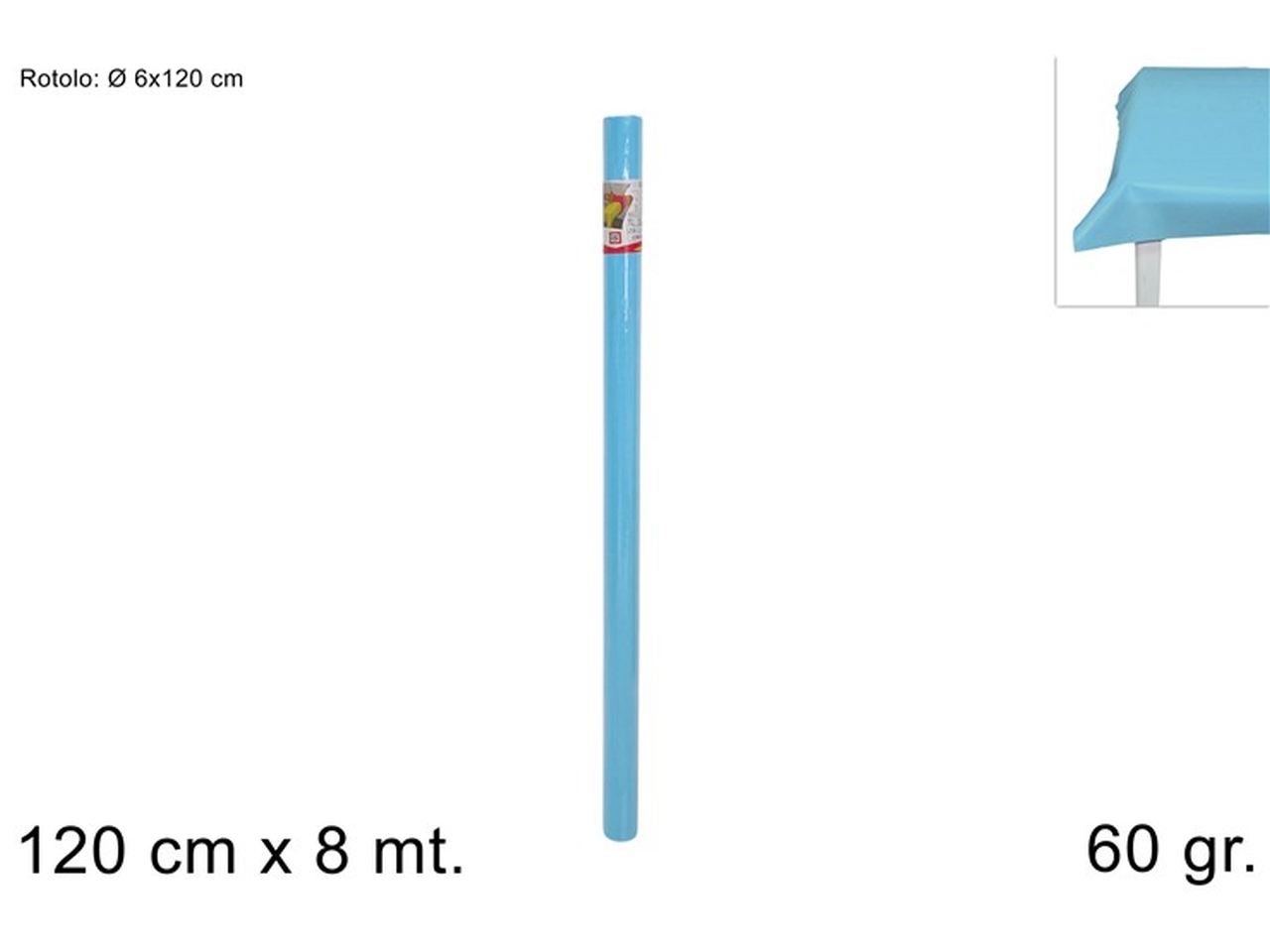 TOVAGLIA ROT.TNT 120cmx8mt 60GR CELESTE
