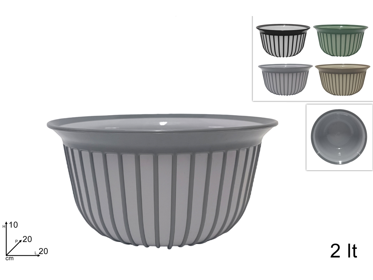COPPETTA PLASTICA 2LT IN 4 COLORI DEV23021351