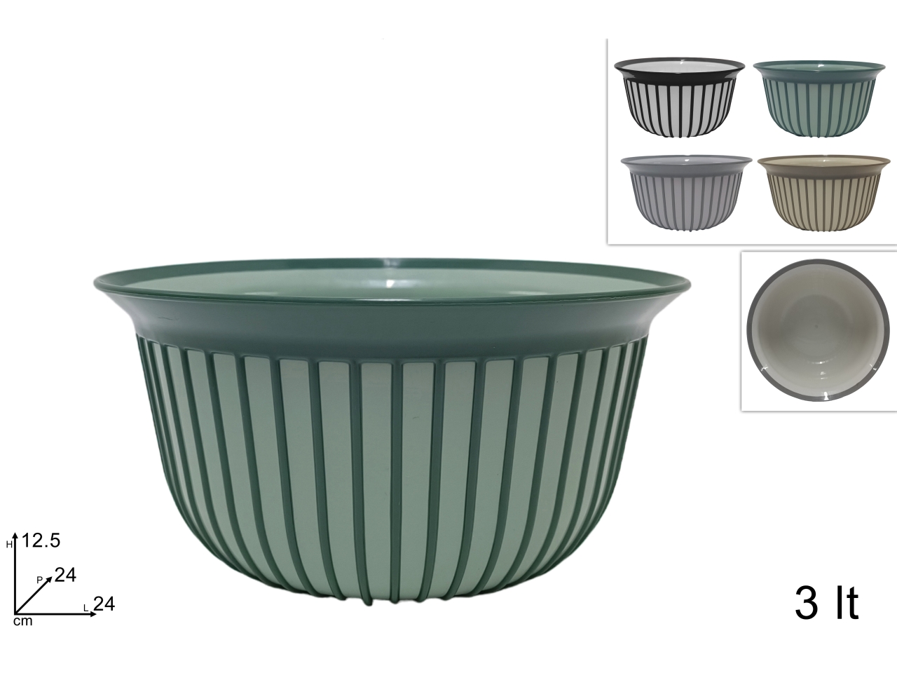 COPPETTA PLASTICA 3LT IN 4 COLORI DEV23021361