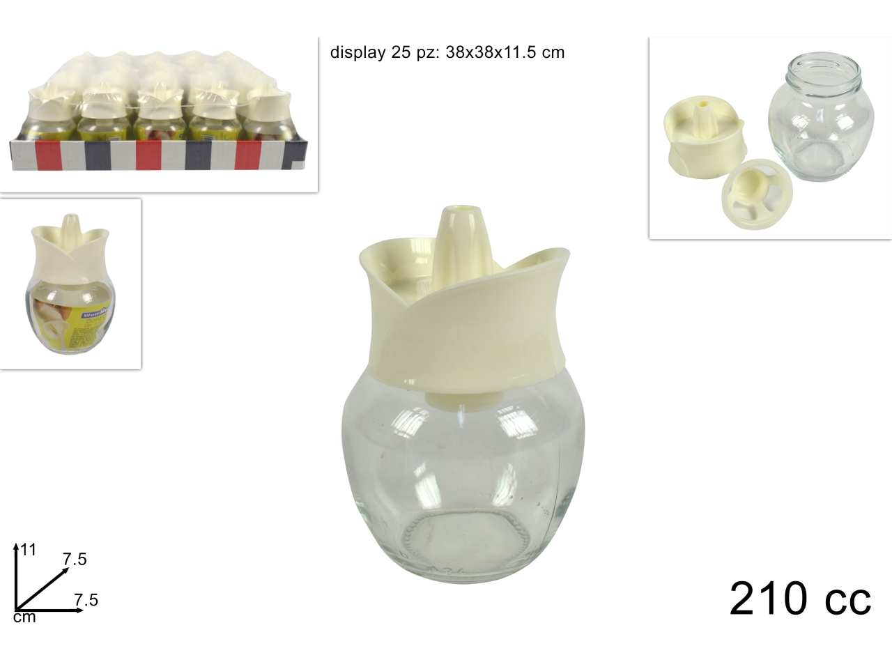 DOSATORE ZUCCHERO IN VETRO DEV21007651