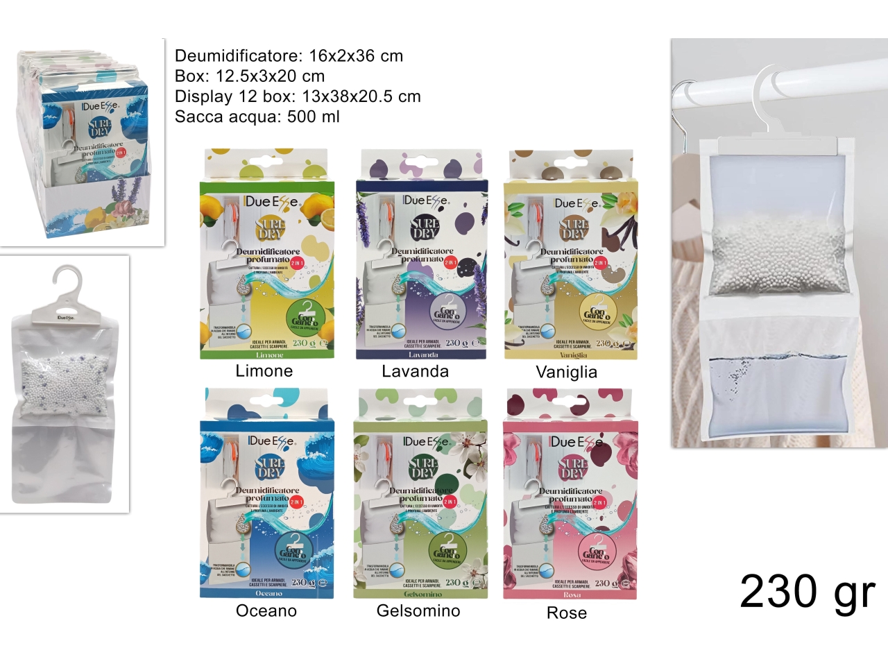 DEUMIDIFICATORE PROFUMATO PER ARMADI 230gr/500ml DEUMIDIFICATORE PROFUMATO PER ARMADI 230gr/500ml