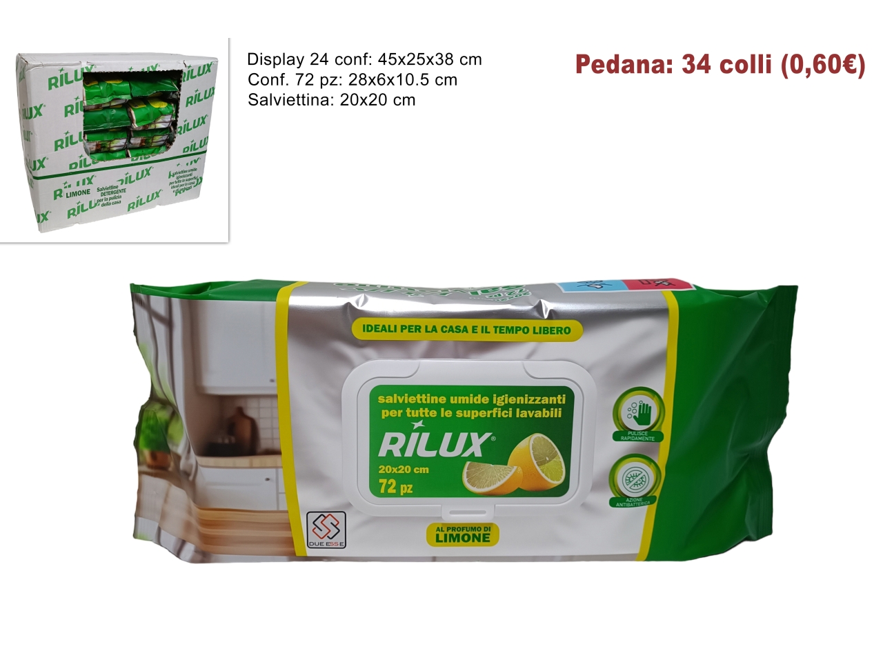 SALVIETTINE SGRASSANTI UMIDIFICATE 72PZ AL LIMONE SALVIETTINE SGRASSANTI UMIDIFICATE 72PZ AL LIMONE