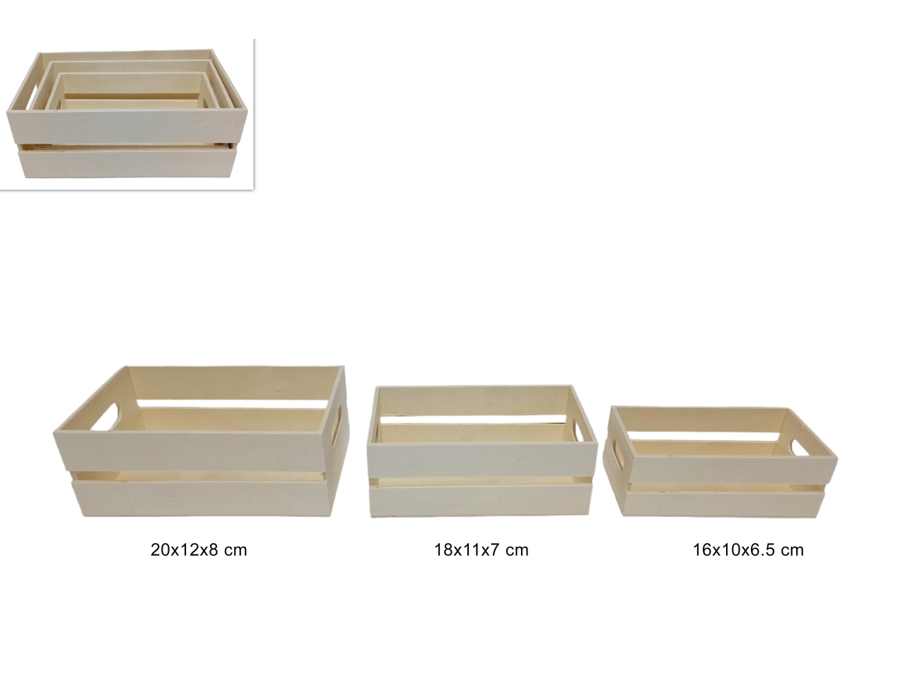 CASSETTE LEGNO RETT.SET 3 MISURE