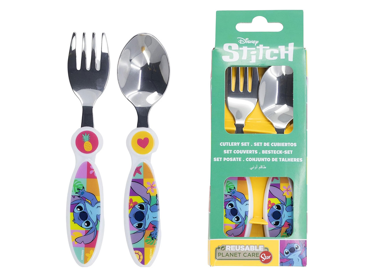 STITCH SET 2 POSATE IN ACCIAIO ST75018