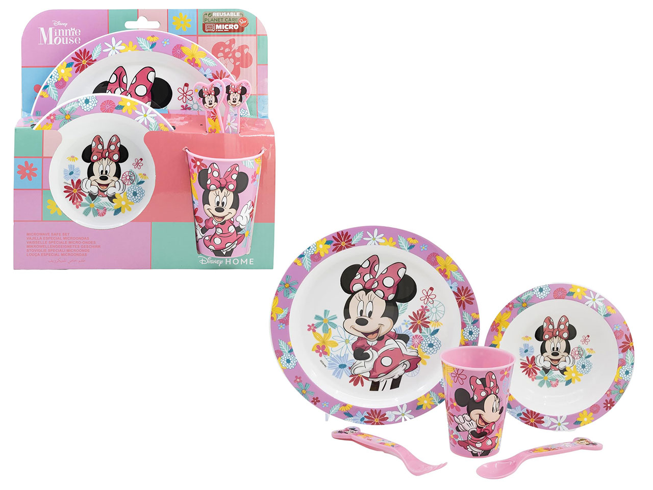 MINNIE SET PAPPA 5 PEZZI PER MICROONDE ST74450