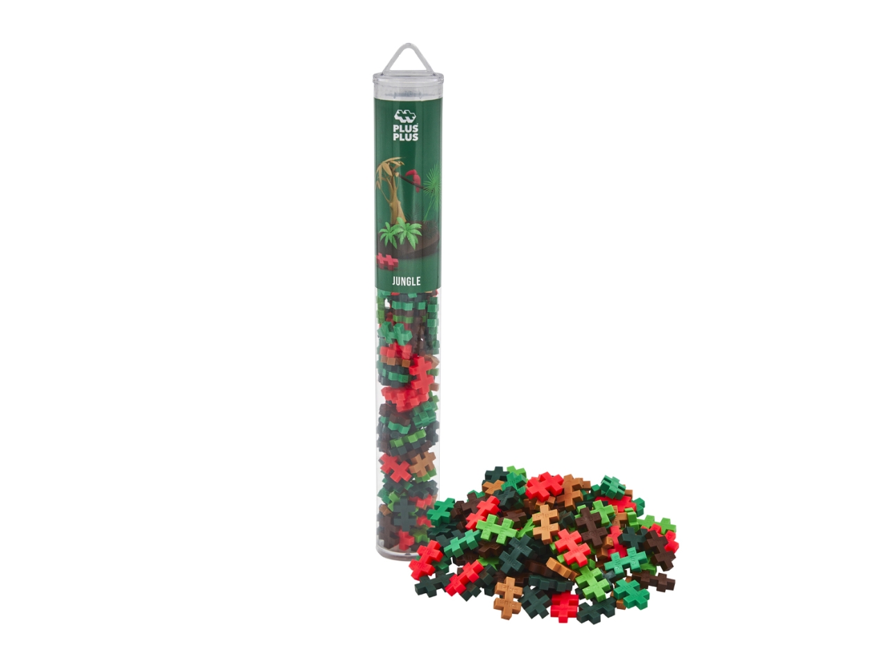 PLUS PLUS TUBO COLOR 100PZ JUNGLE 4266 PLUS PLUS TUBO COLOR 100PZ JUNGLE 4266