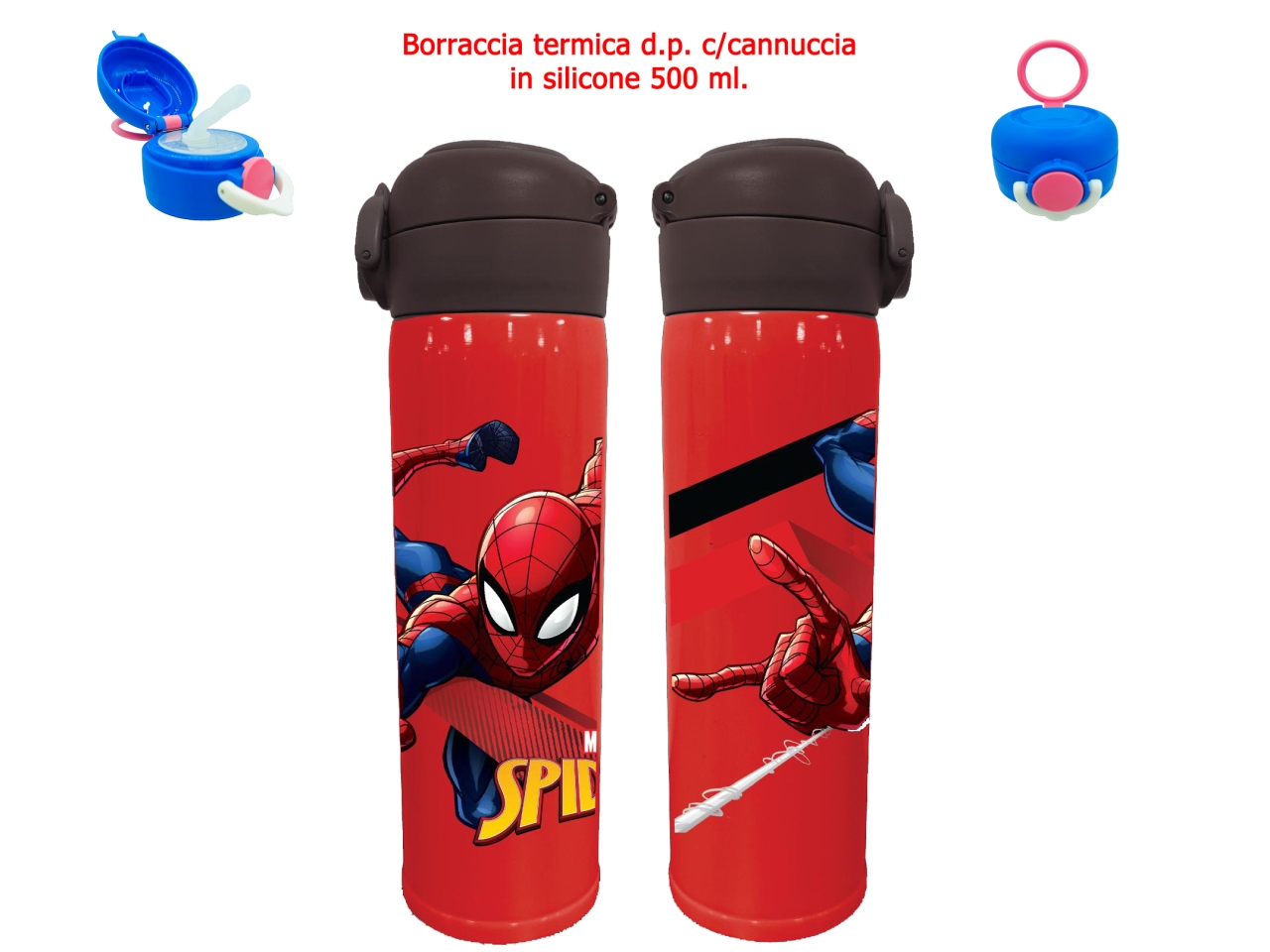 SPIDERMAN BORRACCIA TERMICA C/CANN.500ml NV06SP SPIDERMAN BORRACCIA TERMICA C/CANN.500ml NV06SP