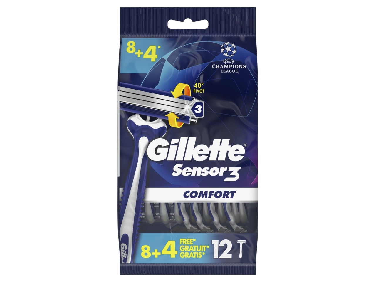 GILLETTE SENSOR3 COMFORT 8+4 RT07823 $