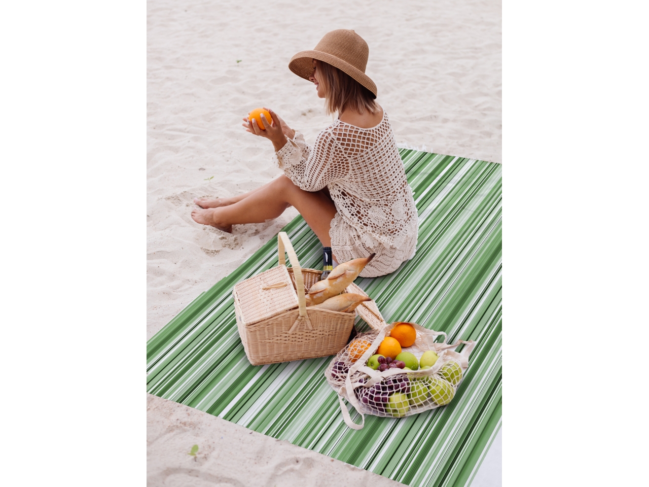 TELO PIC NIC 200X200CM RIGATO VERDE TPK 25P03 10