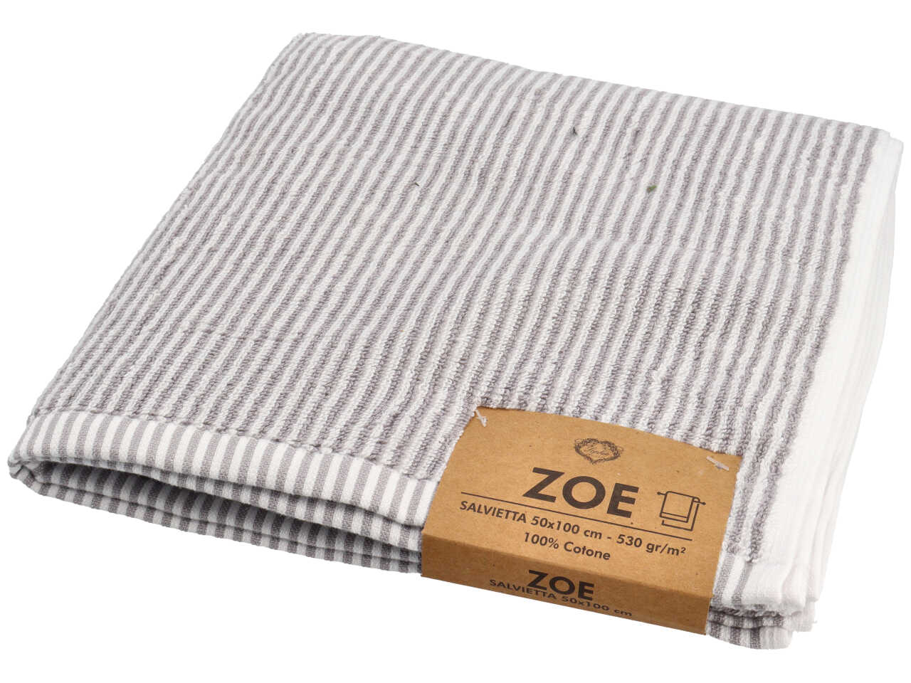 ZOE SALVIETTA 50X100CM GRIGIO 01080498 ZOE SALVIETTA 50X100CM GRIGIO 01080498