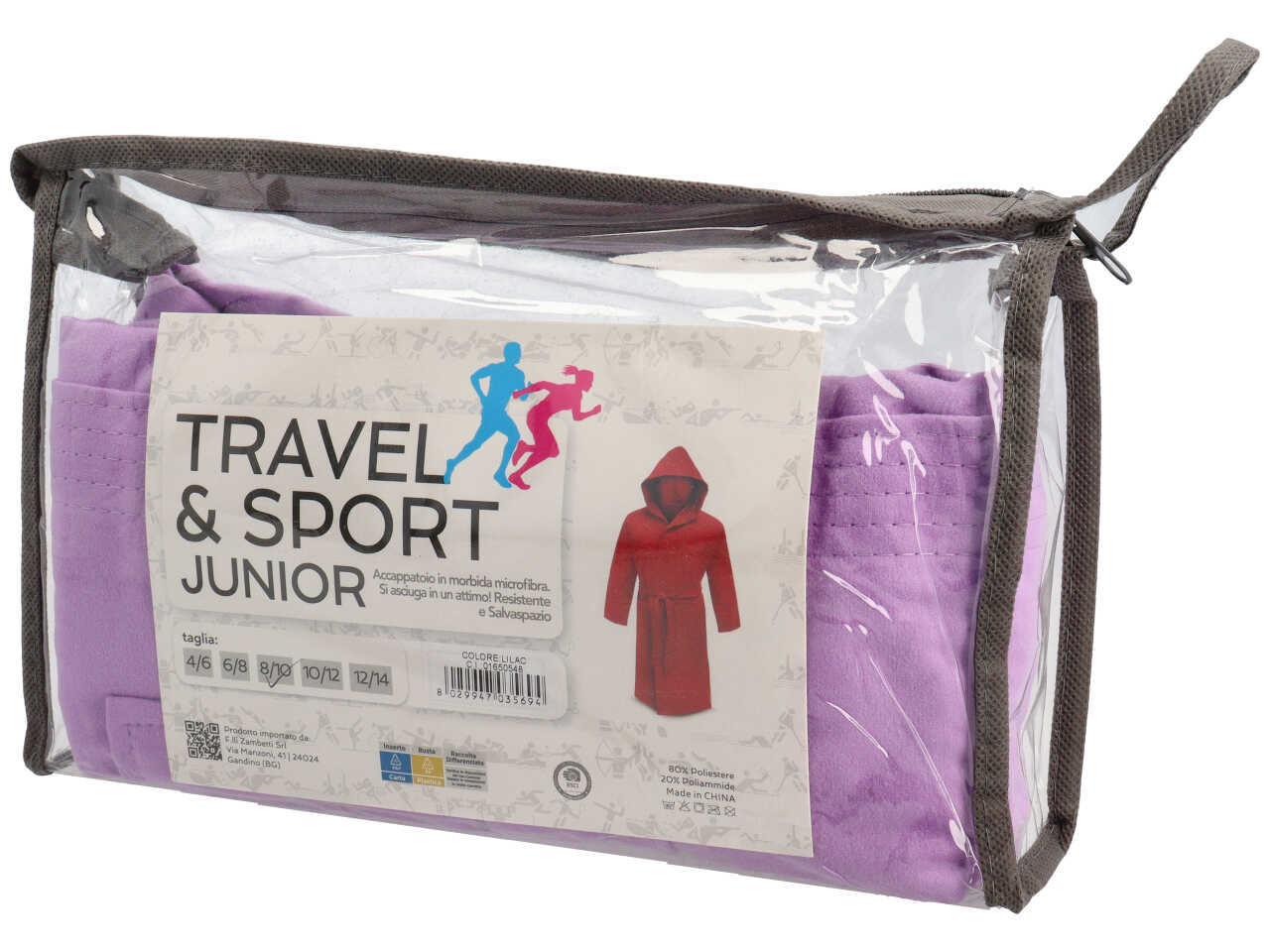 TRAVEL JR ACCAPPATOIO MICROFIBRA LILLA 01650548 TRAVEL JR ACCAPPATOIO MICROFIBRA LILLA 01650548