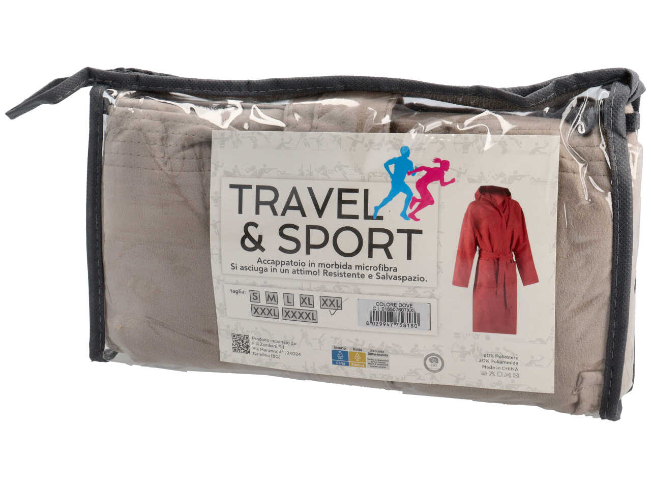 TRAVEL ACCAPPATOIO MICROF. TG.XXL TORT. 016507607X TRAVEL ACCAPPATOIO MICROF. TG.XXL TORT. 016507607X