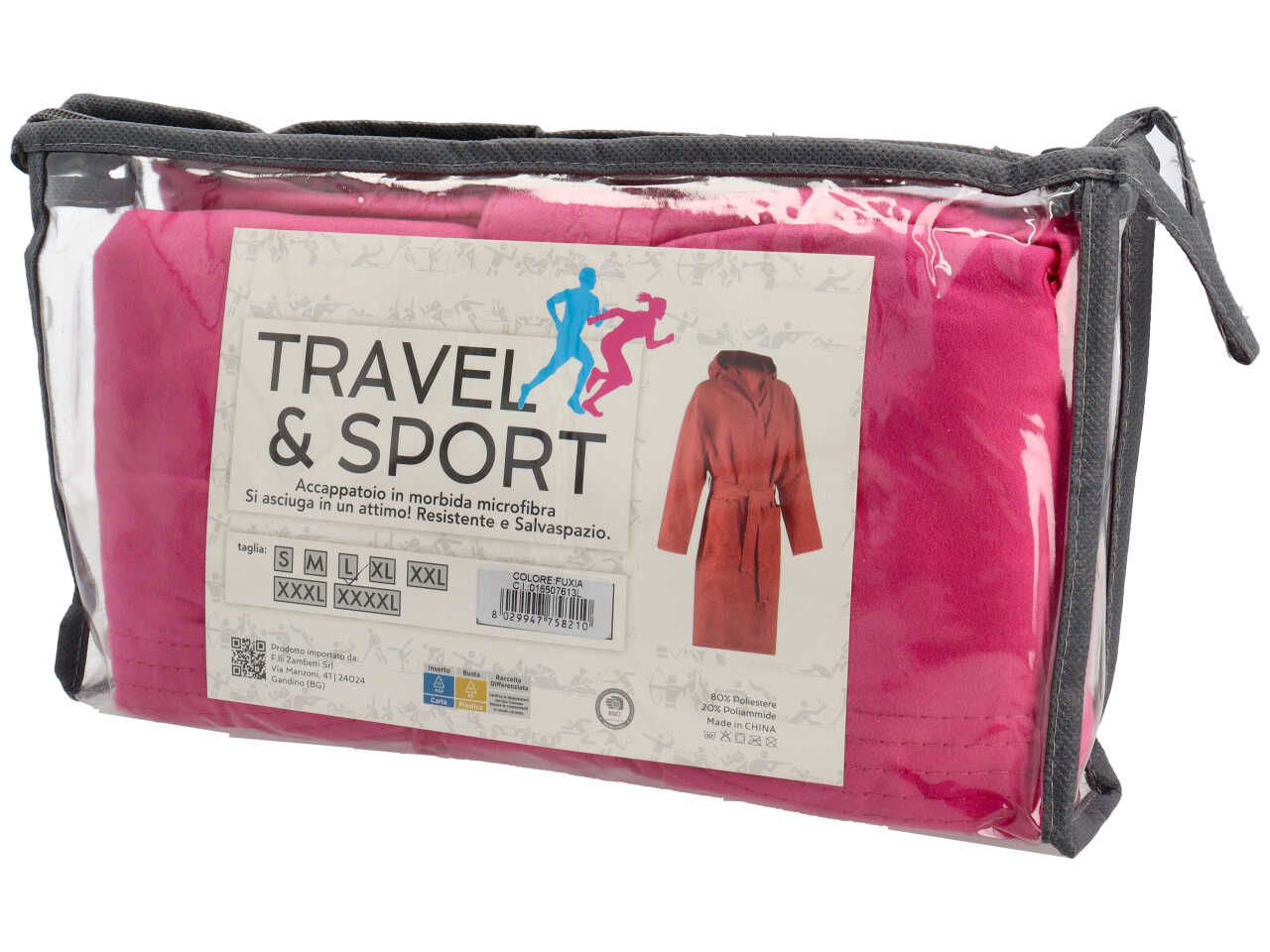 TRAVEL ACCAPPATOIO MICROFIB. TG.L FUXIA 016507613L TRAVEL ACCAPPATOIO MICROFIB. TG.L FUXIA 016507613L