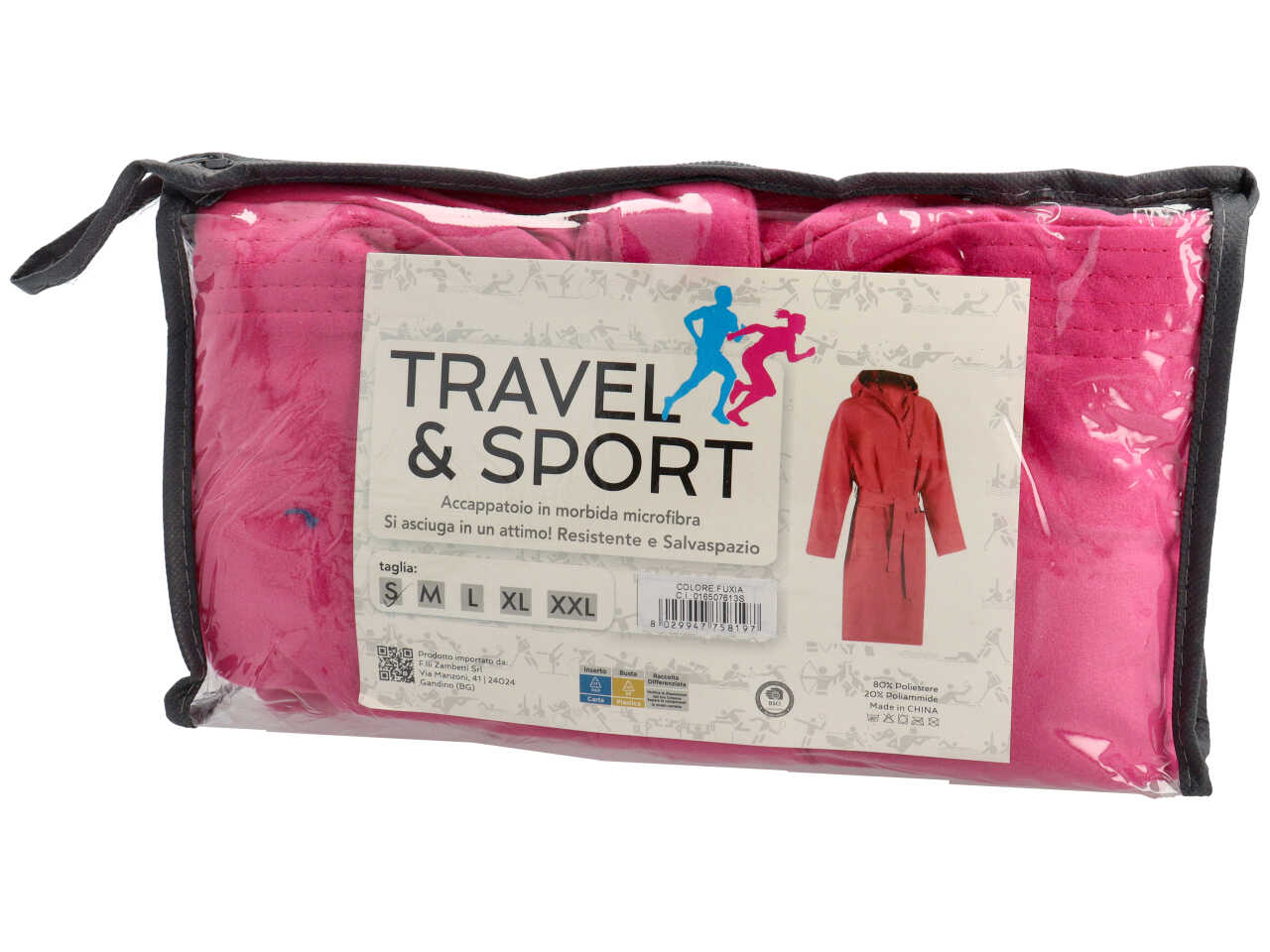 TRAVEL ACCAPPATOIO MICROF. TG.S FUXIA 016507613S TRAVEL ACCAPPATOIO MICROF. TG.S FUXIA 016507613S