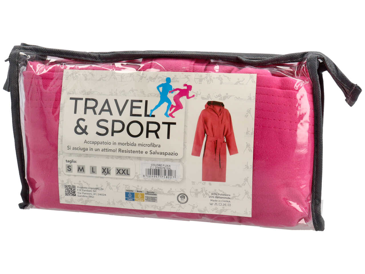 TRAVEL ACCAPPATOIO MICROF. TG.XL FUXIA 016507613XL TRAVEL ACCAPPATOIO MICROF. TG.XL FUXIA 016507613XL