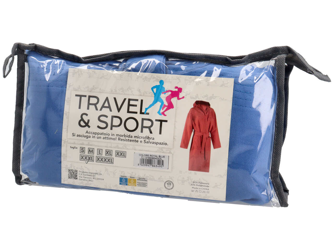 TRAVEL ACCAPPAT. MICROF. TG.XXXL BLU 01650854XXXL TRAVEL ACCAPPAT. MICROF. TG.XXXL BLU 01650854XXXL