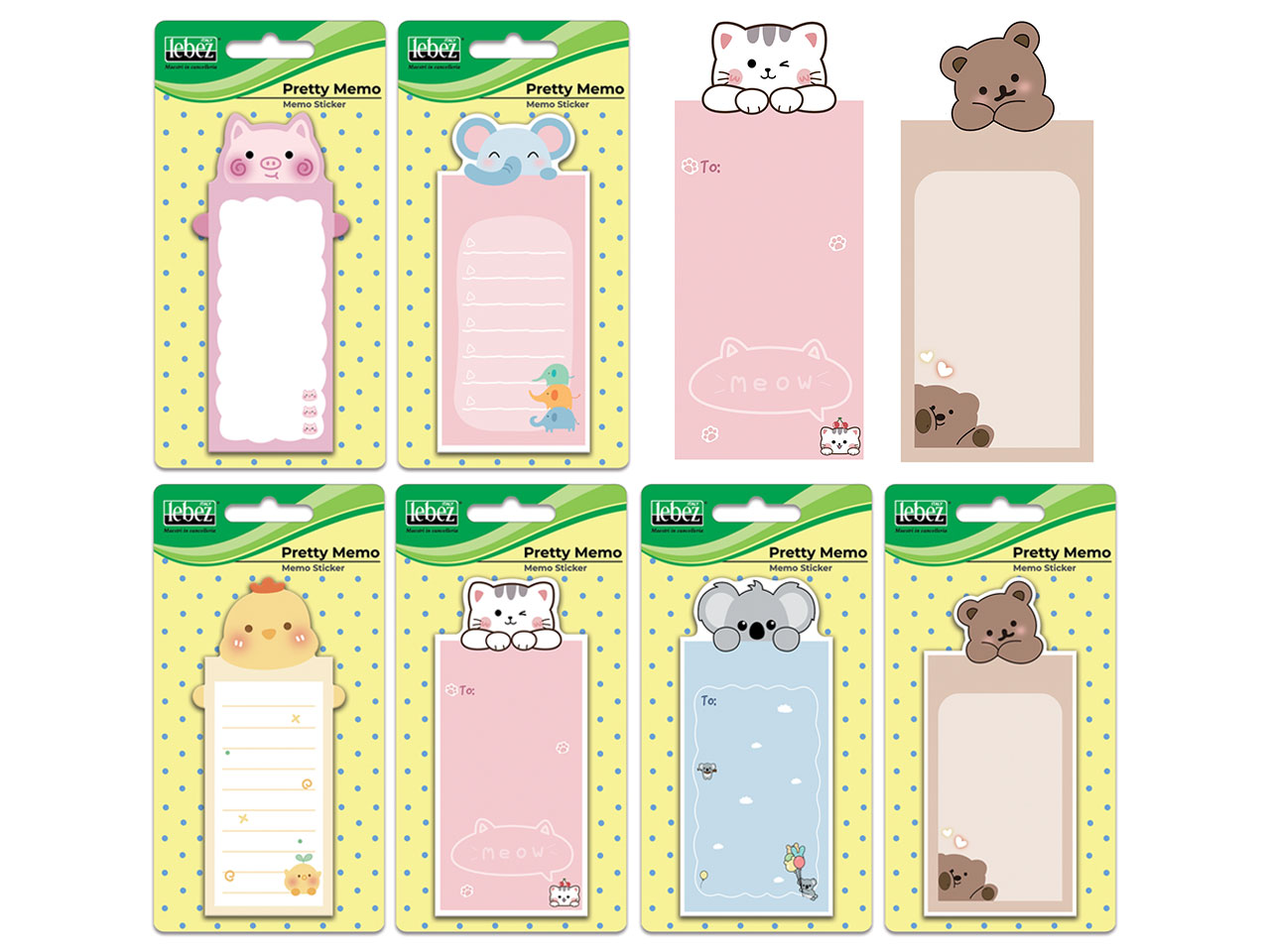 MEMO 20 FOGLI 60X125 ANIMALI 81822